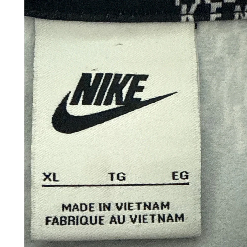 Nike Sportswear Girls' XL Black & White Floral Short Sleeve Dress DM8212 Zip‎